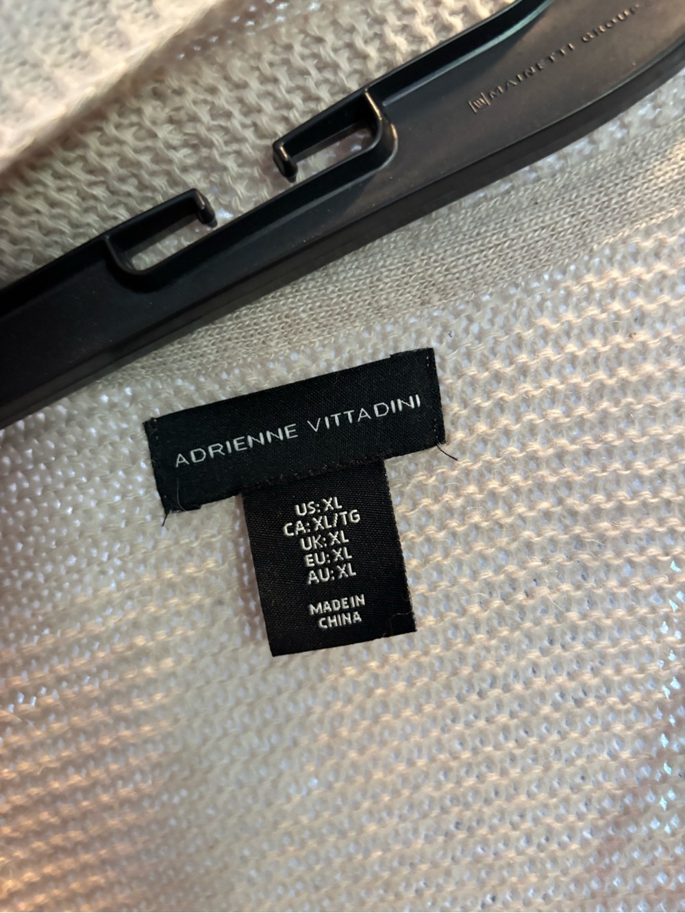 Adrienne Vittadini Cream Sweater